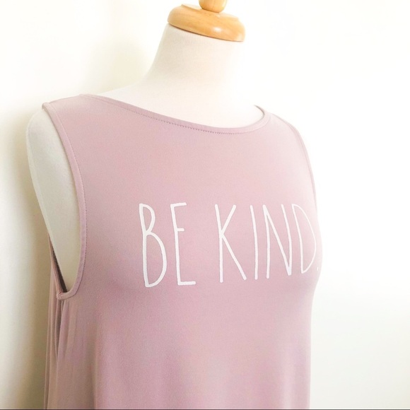 Rae Dunn Pink Be Kind Tank Size Medium - Picture 5 of 12